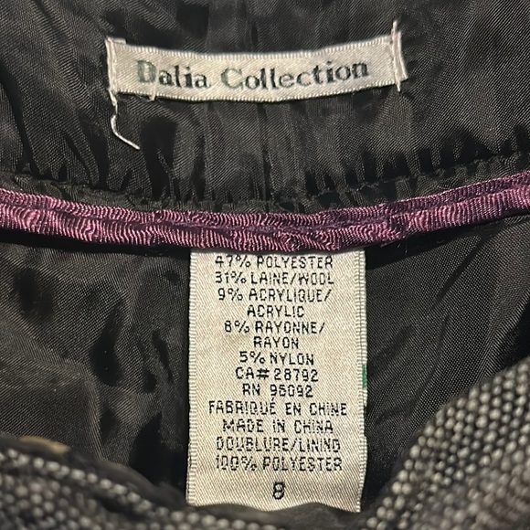 Dalia Collection Gray Dress Jumpsuit with Wool-Blend Fabric - Picture 2 of 8